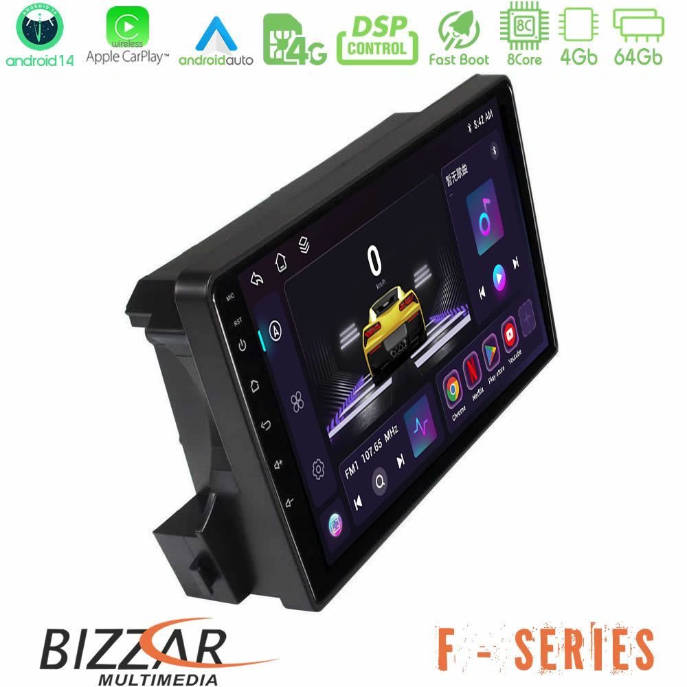 Bizzar F Series 8Core Android14 4+64GB Ssangyong Actyon/Kyron 2005-2014 Navigation Multimedia Tablet 9" Με Carplay & Android Auto
