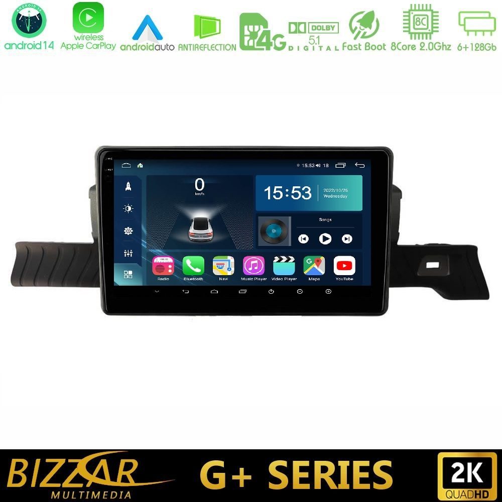 Bizzar G+ Series Citroen C3 You 2025-> 8core Android14 6+128GB Navigation Multimedia Tablet 9"
