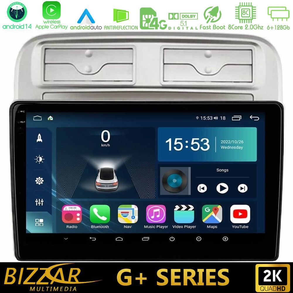 Bizzar G+ Series Fiat Grande Punto 2006-2011 8core Android14 6+128GB Navigation Multimedia Tablet 9"
