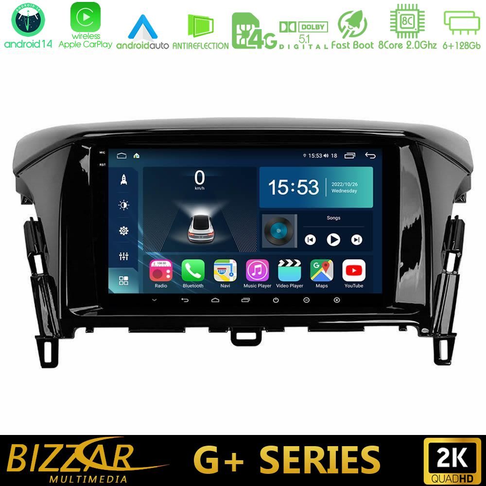 Bizzar G+ Series Mitsubishi Eclipse Cross 8core Android14 6+128GB Navigation Multimedia Tablet 9"