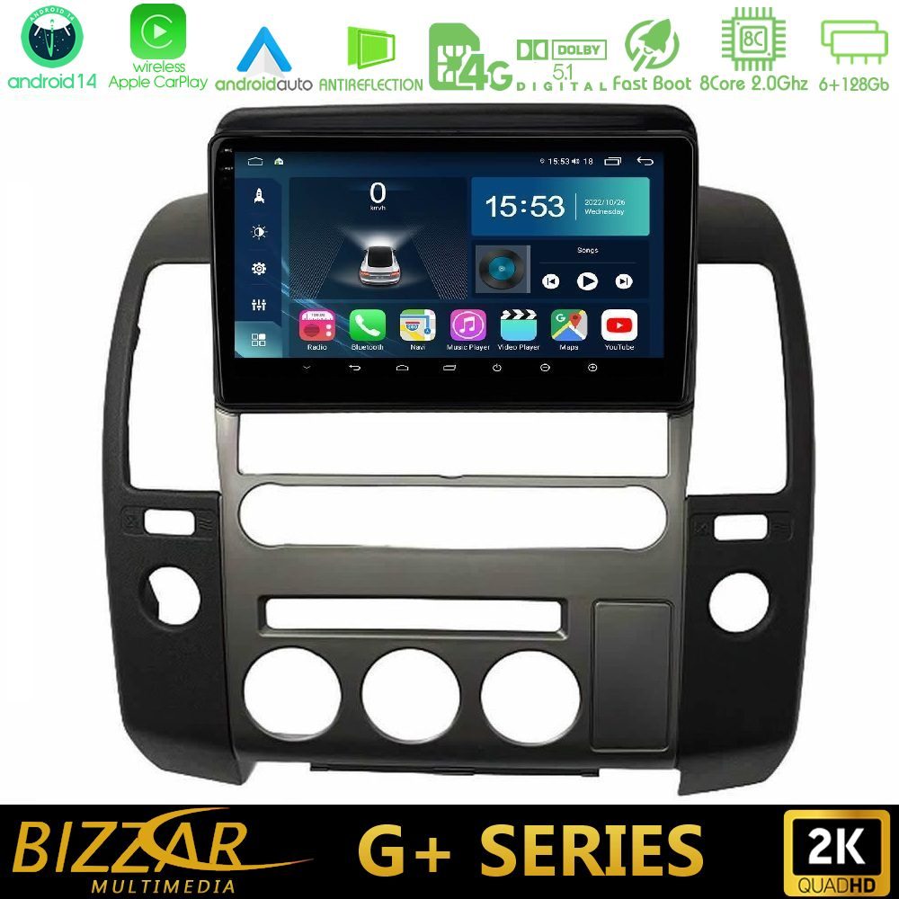 Bizzar G+ Series Nissan Navara / Pathfinder 2006-2012 (με εργ.οθόνη) 8core Android14 6+128GB Navigation Multimedia Tablet 9"