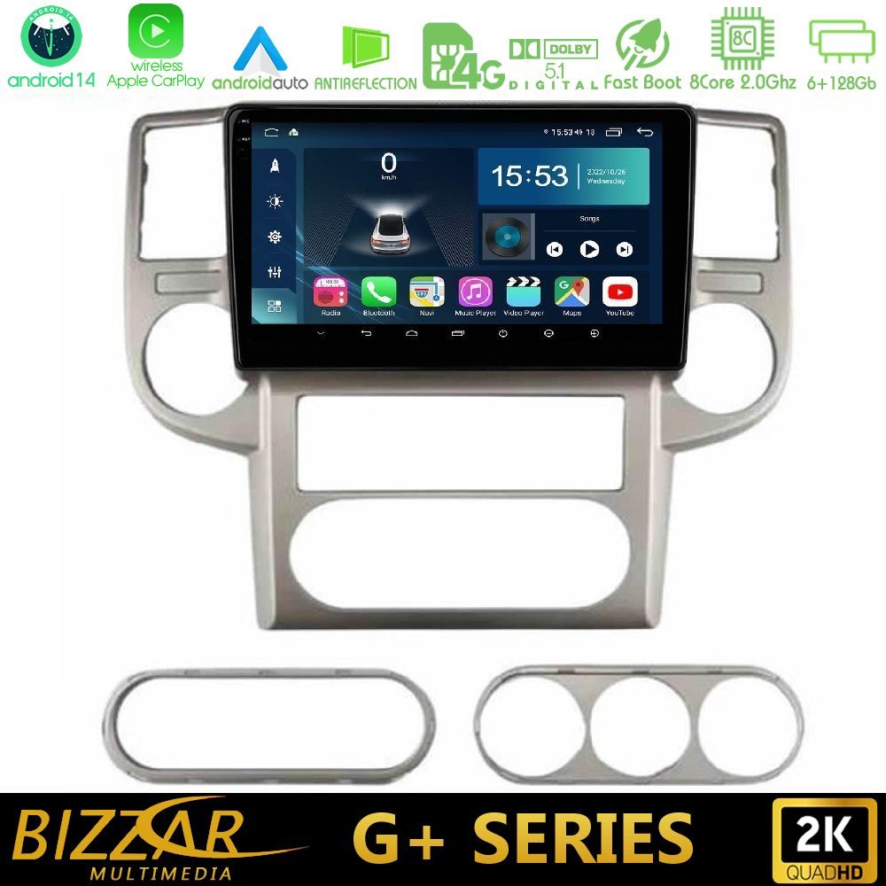 Bizzar G+ Series Nissan X-Trail 2003-2007 8core Android14 6+128GB Navigation Multimedia Tablet 10"