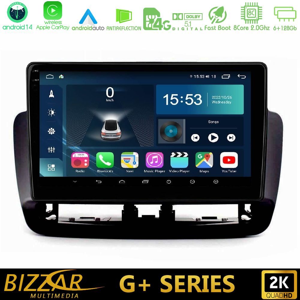 Bizzar G+ Series Seat Ibiza 2012-2015 8core Android14 6+128GB Navigation Multimedia Tablet 9"