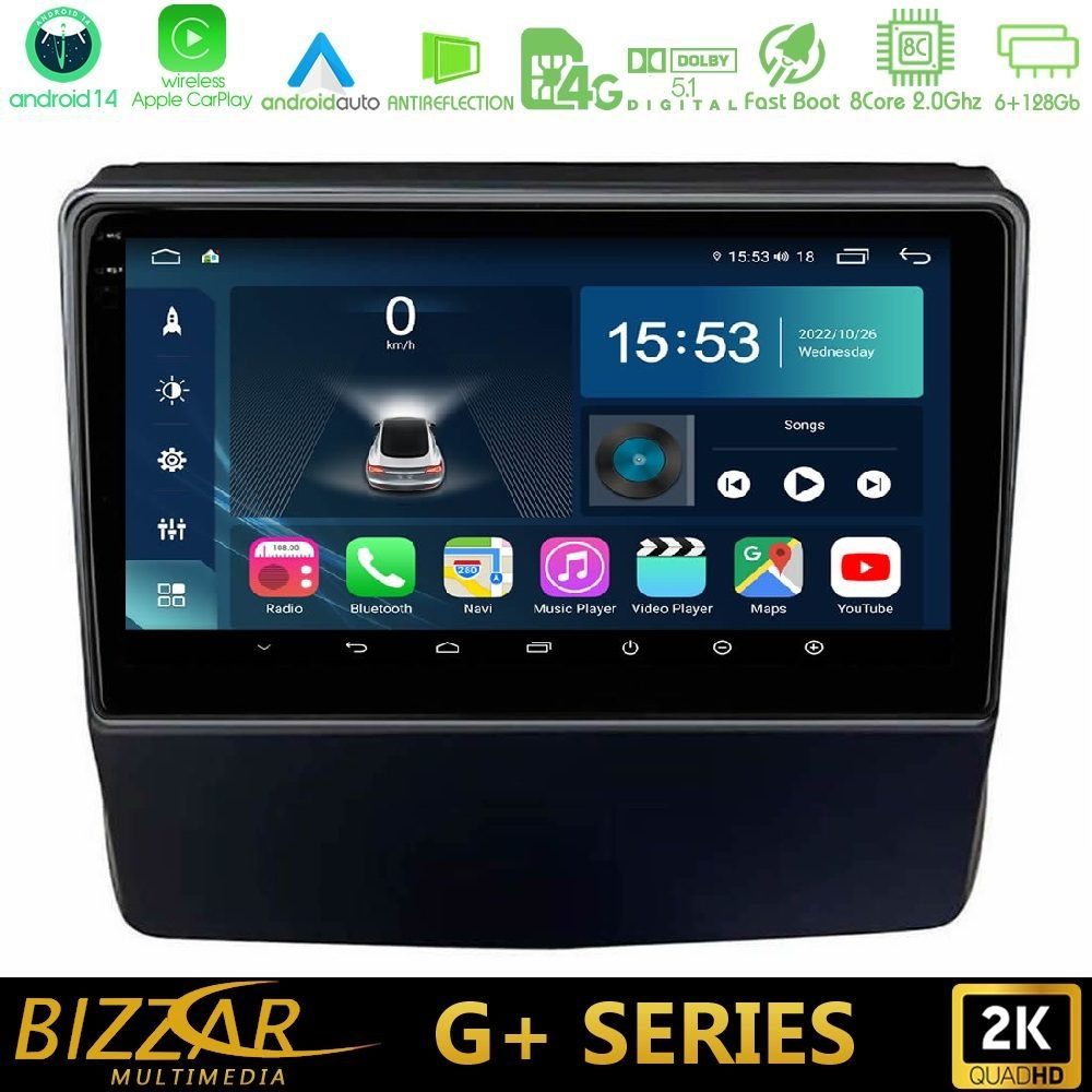 Bizzar G+ Series Subaru Forester/Impreza 2018-2021 8core Android14 6+128GB Navigation Multimedia Tablet 9"