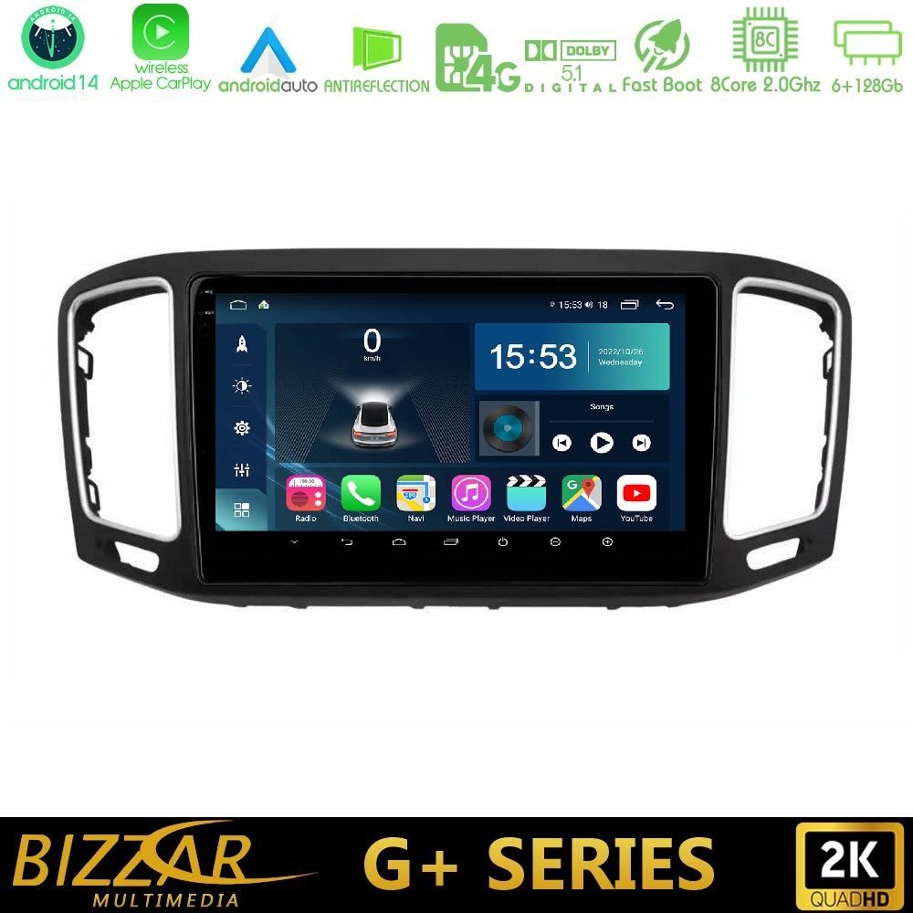 Bizzar G+ Series VW Sharan 2015-2023 8core Android14 6+128GB Navigation Multimedia Tablet 9"
