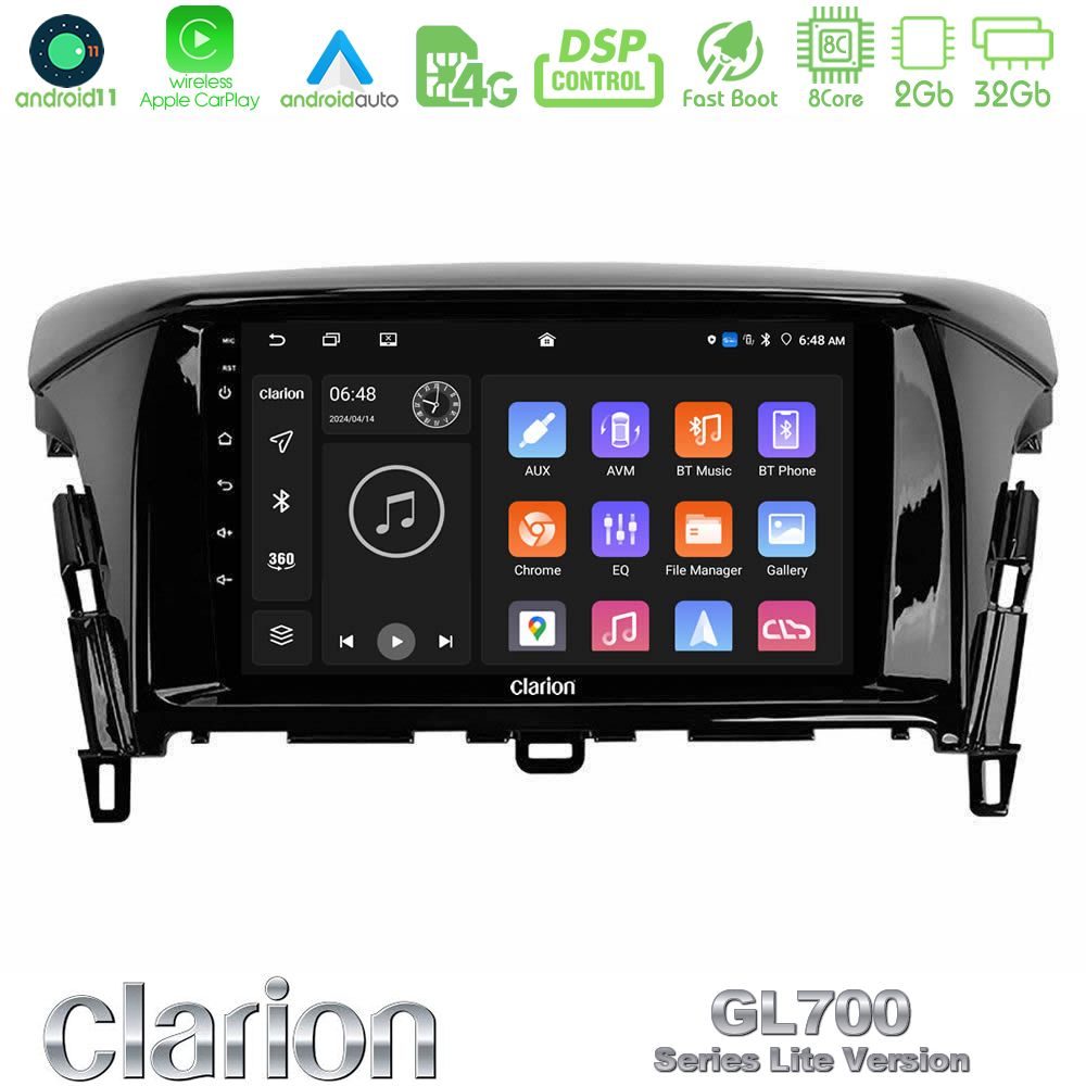 Clarion GL700 Lite Series 8Core Android11 2+32GB Mitsubishi Eclipse Cross Navigation Multimedia Tablet 9" Με Carplay & Android Auto