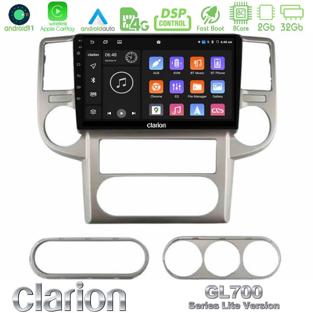Clarion GL700 Lite Series 8Core Android11 2+32GB Nissan X-Trail 2003-2007 Navigation Multimedia Tablet 10" Με Carplay & Android Auto