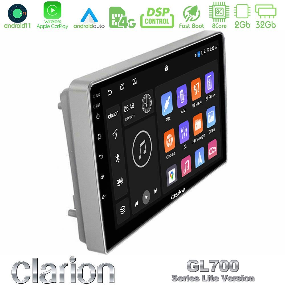 Clarion GL700 Lite Series 8Core Android11 2+32GB Opel Astra/Corsa/Antara/Zafira Navigation Multimedia Tablet 9" Με Carplay & Android Auto