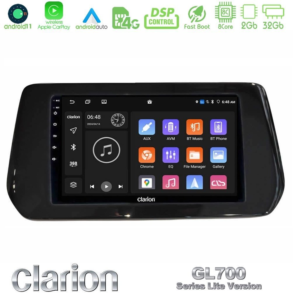 Clarion GL700 Lite Series 8Core Android11 2+32GB Suzuki Swift 2024-> Navigation Multimedia Tablet 9" Με Carplay & Android Auto