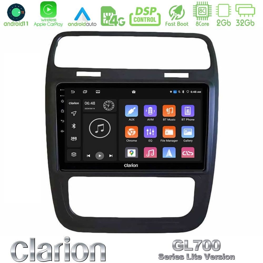 Clarion GL700 Lite Series 8Core Android11 2+32GB VW Scirocco 2014 – 2017 Navigation Multimedia Tablet 9" Με Carplay & Android Auto