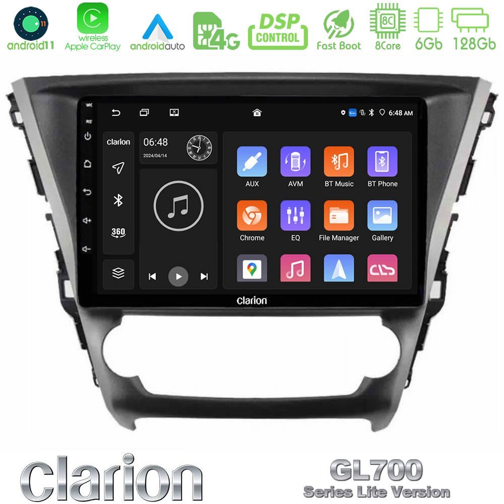 Clarion GL700 Lite Series 8Core Android11 6+128GB Toyota Avensis 2015-2018 Navigation Multimedia Tablet 9" Με Carplay & Android Auto