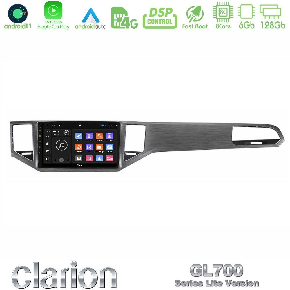 Clarion GL700 Lite Series 8Core Android11 6+128GB VW Sportsvan 2014-2020 Navigation Multimedia Tablet 9" Με Carplay & Android Auto