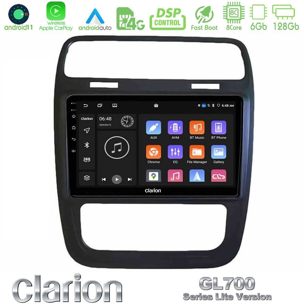 Clarion GL700 Lite Series 8Core Android11 6+128GB VW Scirocco 2014 – 2017 Navigation Multimedia Tablet 9" Με Carplay & Android Auto
