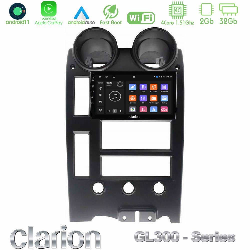 Clarion GL300 Series Hummer H2 2002-2007 4Core Android11 2+32GB Navigation Multimedia Tablet 9" Με Carplay & Android Auto