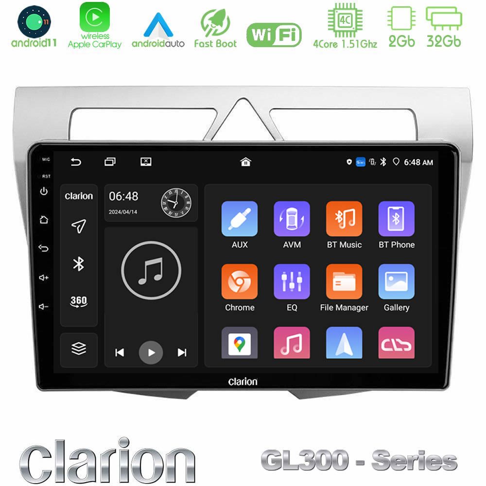 Clarion GL300 Series 4Core Android11 2+32GB Kia Picanto Navigation Multimedia Tablet 9" Με Carplay & Android Auto