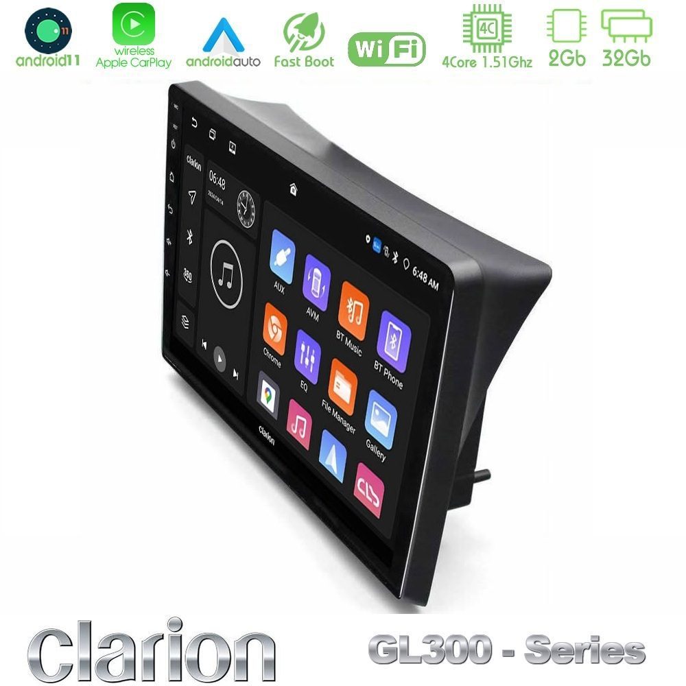 Clarion GL300 Series 4Core Android11 2+32GB Opel Vivaro/Renault Trafic/Nissan Primastar Navigation Multimedia Tablet 10" Με Carplay & Android Auto