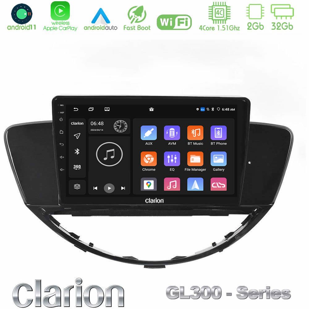 Clarion GL300 Series 4Core Android11 2+32GB Subaru Tribeca 2007-2014 Navigation Multimedia Tablet 9" Με Carplay & Android Auto