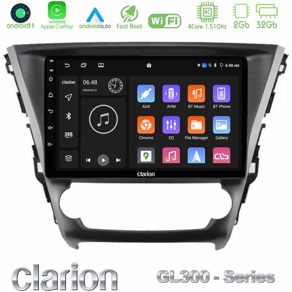 Clarion GL300 Series 4Core Android11 2+32GB Toyota Avensis 2015-2018 Navigation Multimedia Tablet 9" Με Carplay & Android Auto