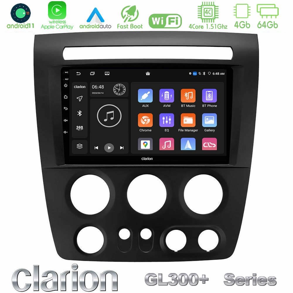 Clarion GL300+ Series 4Core Android11 4+64GB  Hummer H3 2005-2009 Navigation Multimedia Tablet 9"
