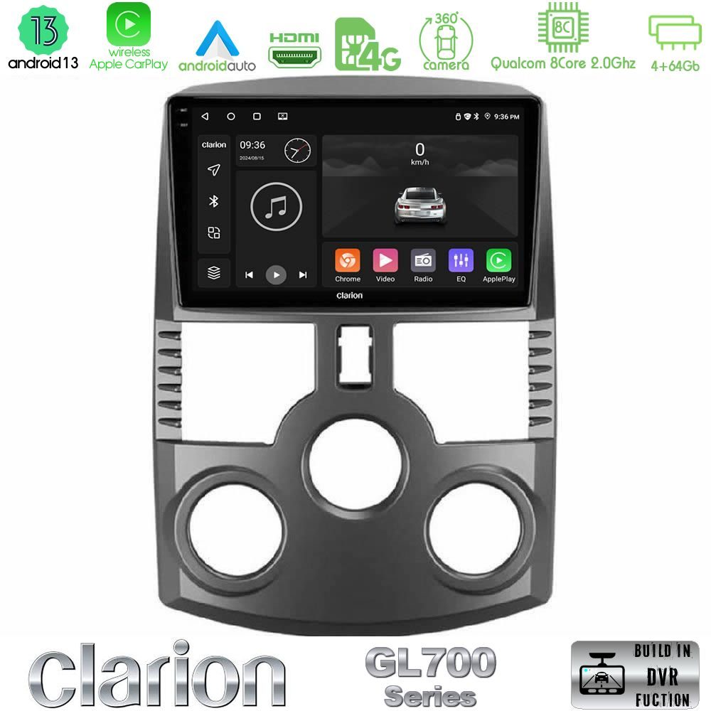 Clarion GL700 Series 8Core Android13 4+64GB Daihatsu Terios Navigation Multimedia Tablet 9" Με Carplay & Android Auto
