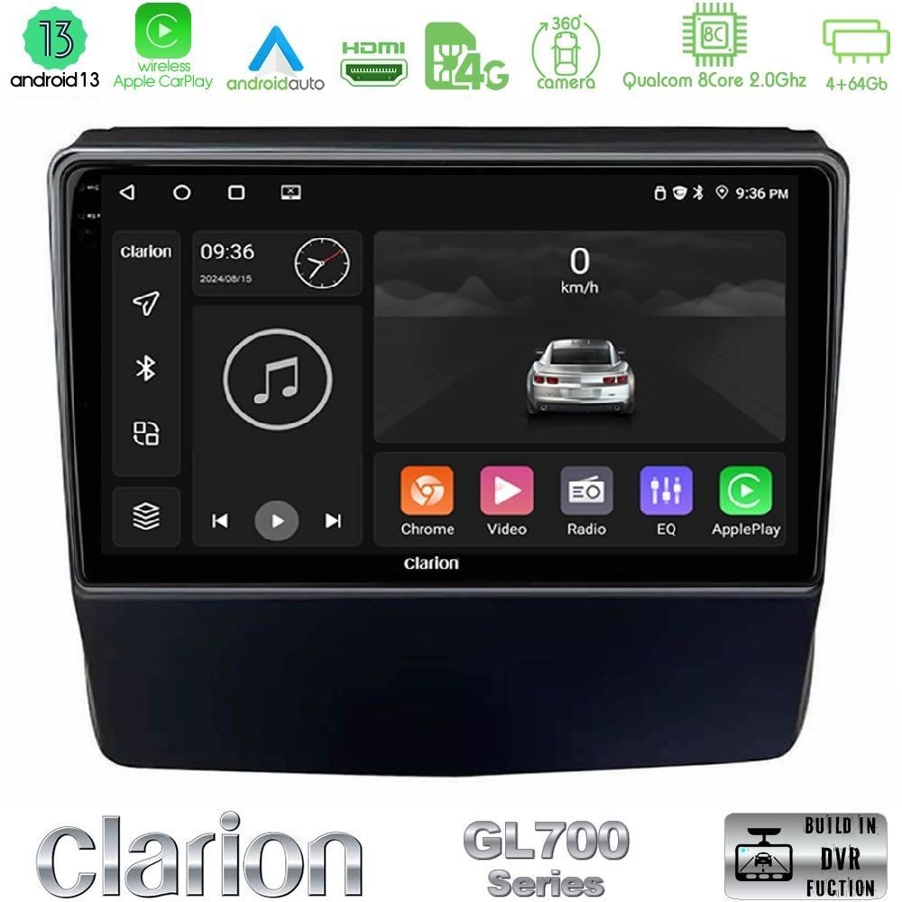 Clarion GL700 Series 8Core Android13 4+64GB Subaru Forester/Impreza 2018-2021 Navigation Multimedia Tablet 9" Με Carplay & Android Auto