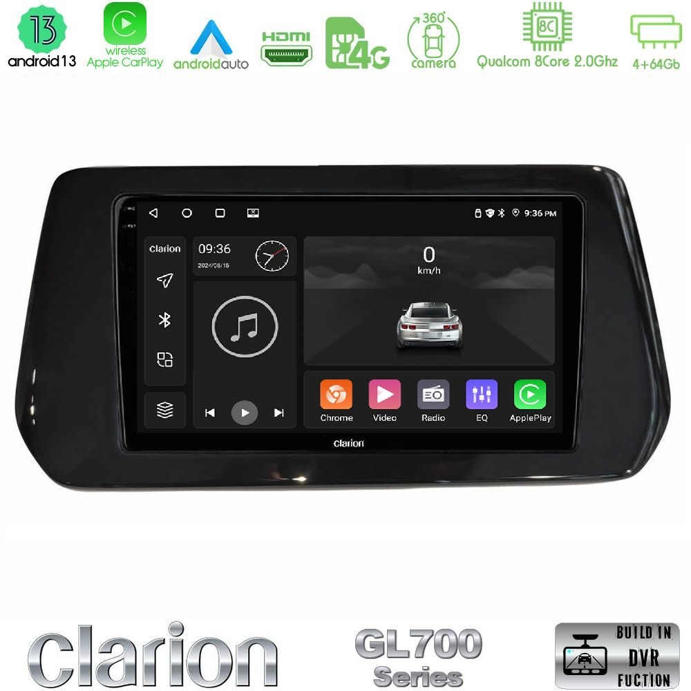 Clarion GL700 Series 8Core Android13 4+64GB Suzuki Swift 2024-> Navigation Multimedia Tablet 9" Με Carplay & Android Auto