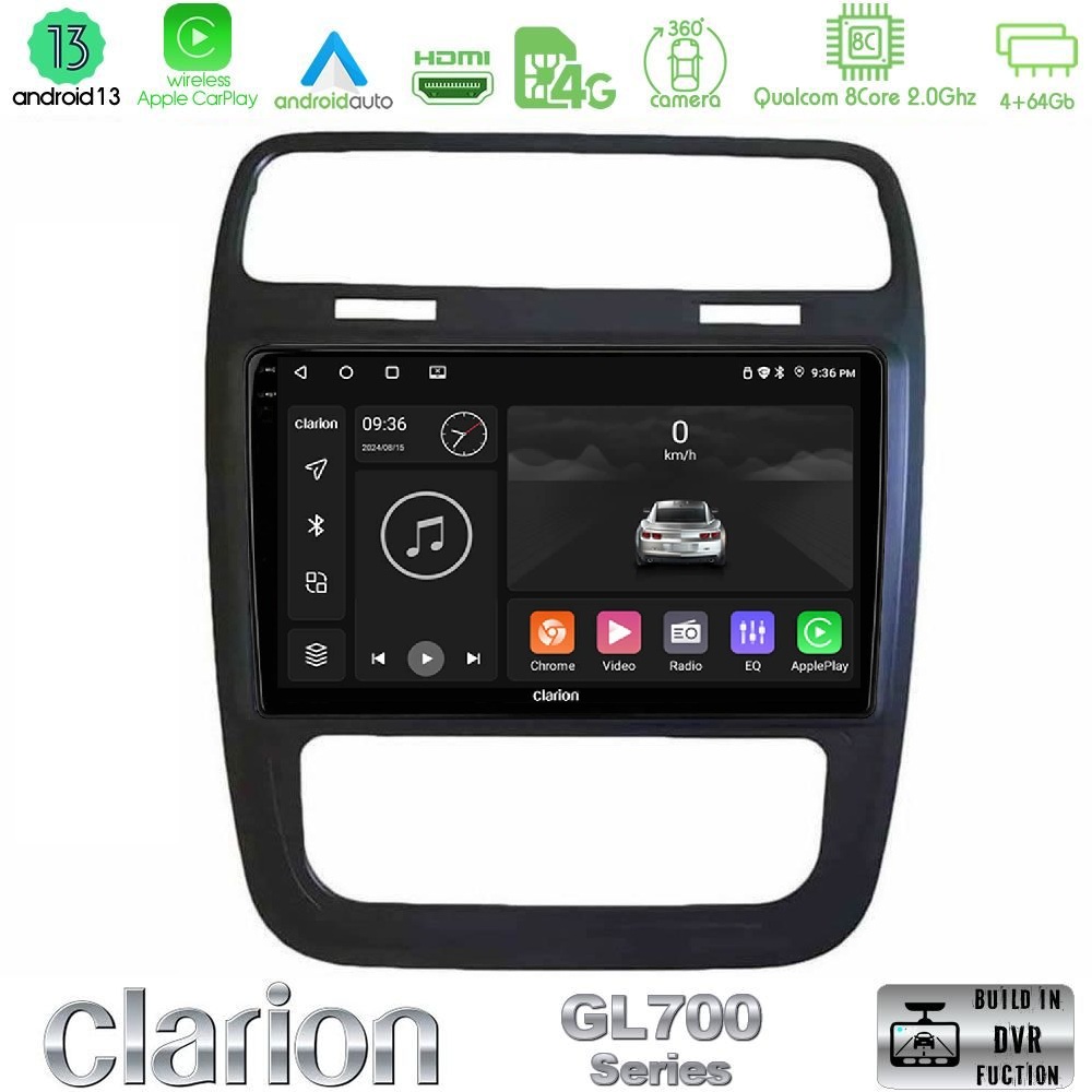 Clarion GL700 Series 8Core Android13 4+64GB VW Scirocco 2014 – 2017 Navigation Multimedia Tablet 9" Με Carplay & Android Auto