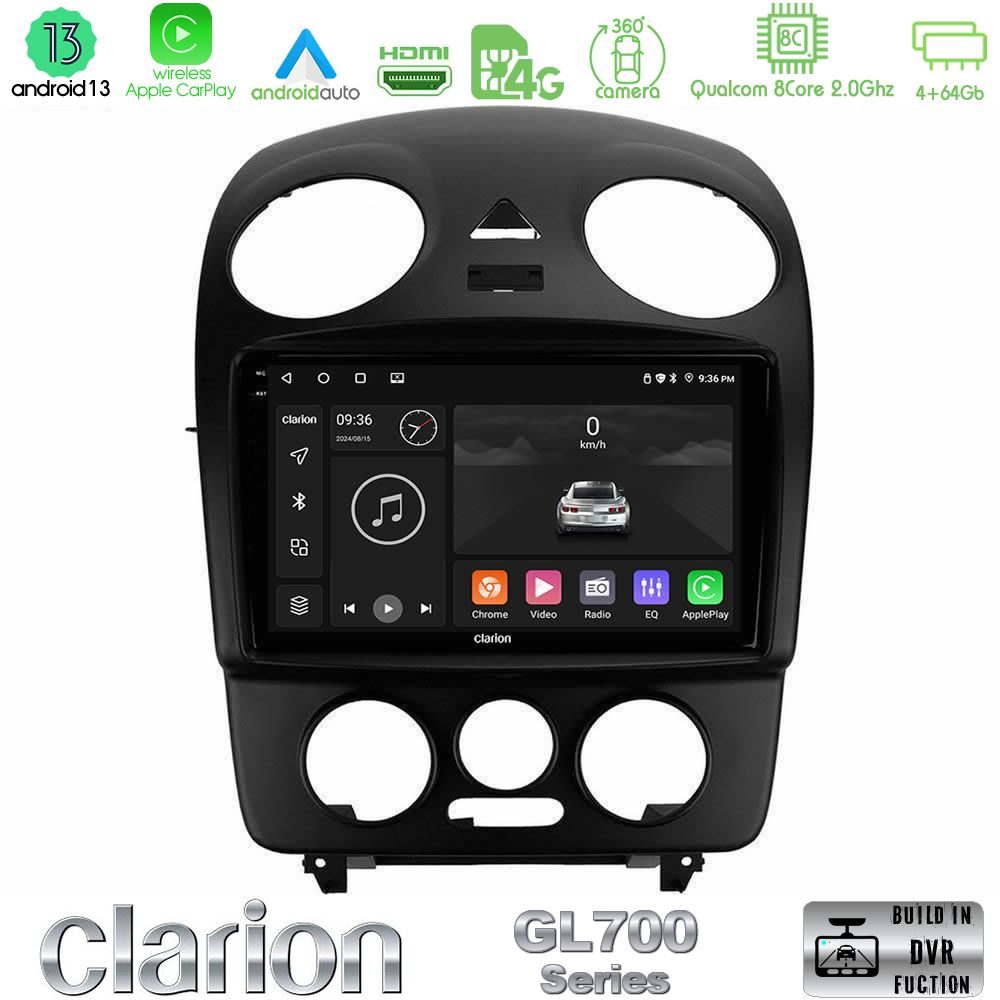 Clarion GL700 Series 8Core Android13 4+64GB VW Beetle Navigation Multimedia Tablet 9" Με Carplay & Android Auto