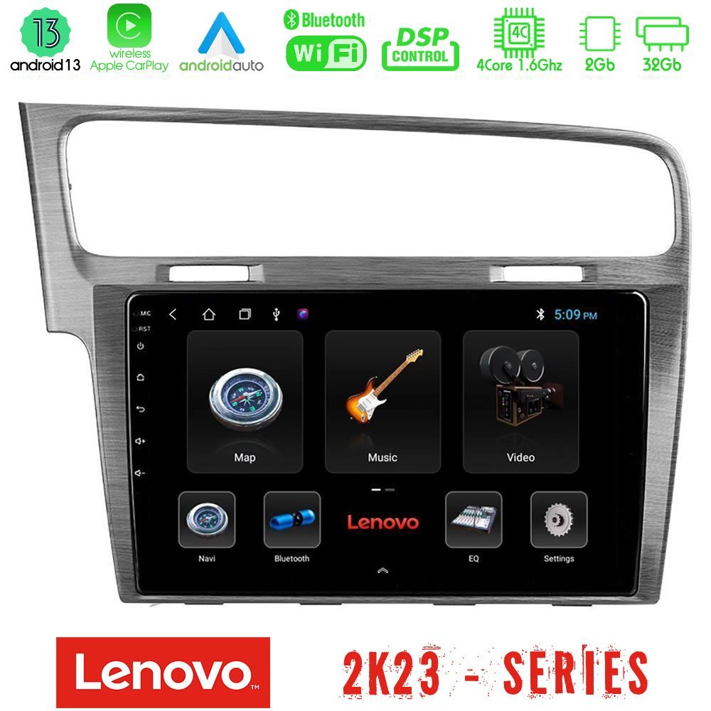 Lenovo Car Pad VW GOLF 7 4Core Android 13 2+32GB Navigation Multimedia Tablet 10"