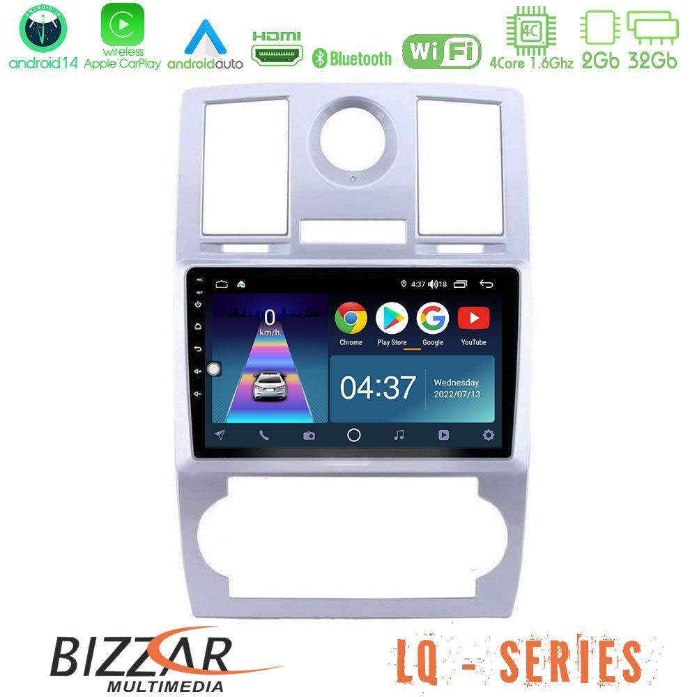 Bizzar LQ Series 4Core Android14 2+32GB Chrysler 300C Navigation Multimedia Tablet 9" Με Carplay & Android Auto