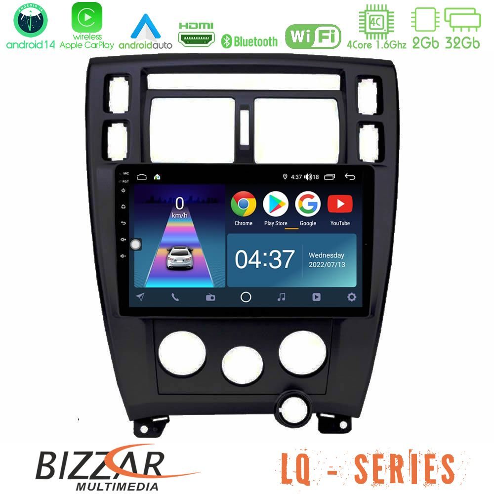 Bizzar LQ Series 4Core Android14 2+32GB Hyundai Tucson Navigation Multimedia Tablet 10"  Με Carplay & Android Auto (Μαύρο)