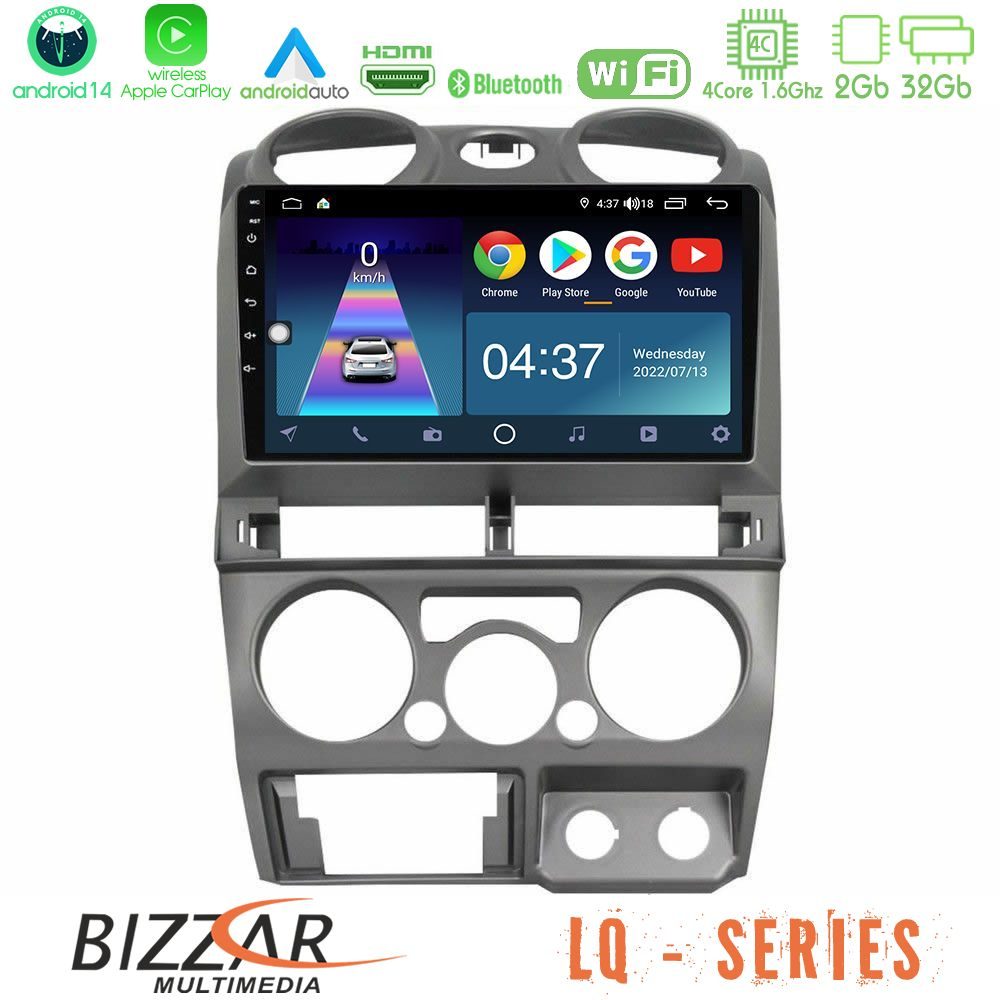 Bizzar LQ Series 4Core Android14 2+32GB Isuzu D-Max 2007-2011 Navigation Multimedia Tablet 9" Με Carplay & Android Auto