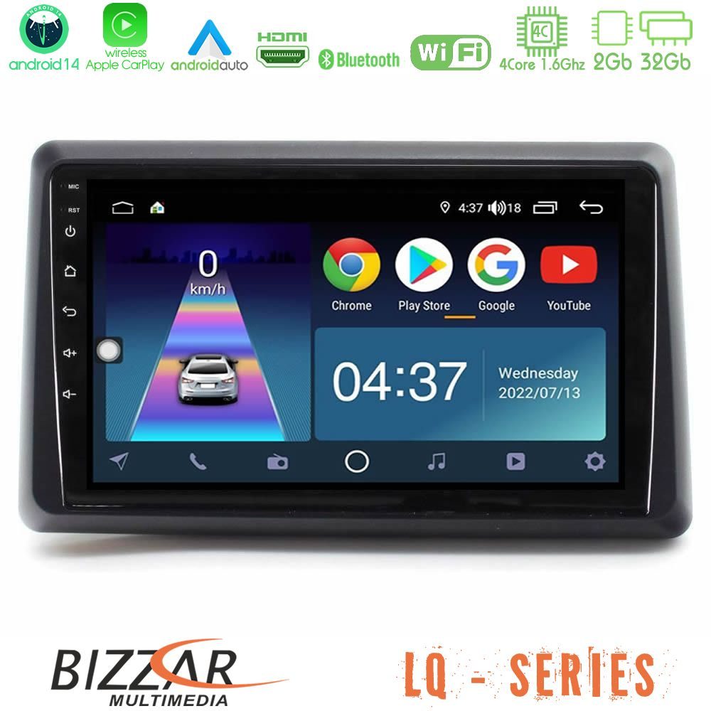 Bizzar LQ Series 4Core Android14 2+32GB Renault Express 2020-2025 Navigation Multimedia Tablet 9" Με Carplay & Android Auto
