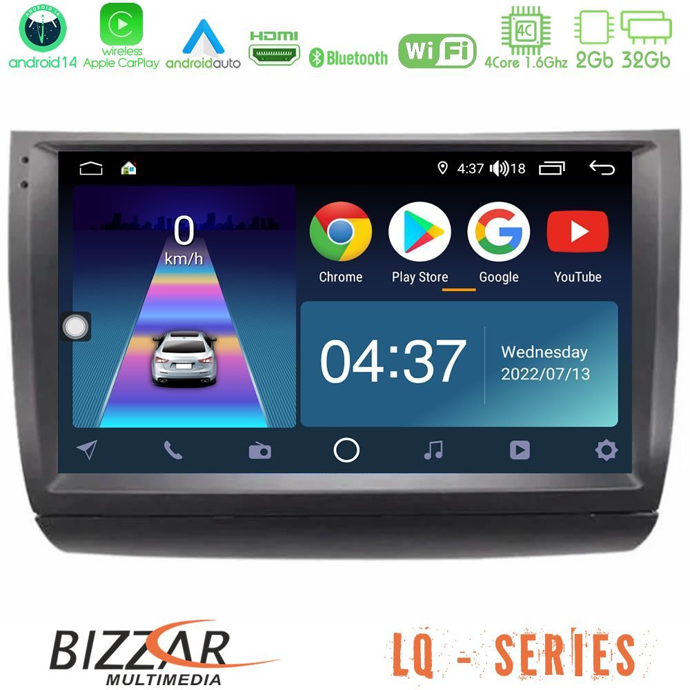 Bizzar LQ Series 4Core Android14 2+32GB Toyota Prius 2004-2009 Navigation Multimedia Tablet 9" Με Carplay & Android Auto