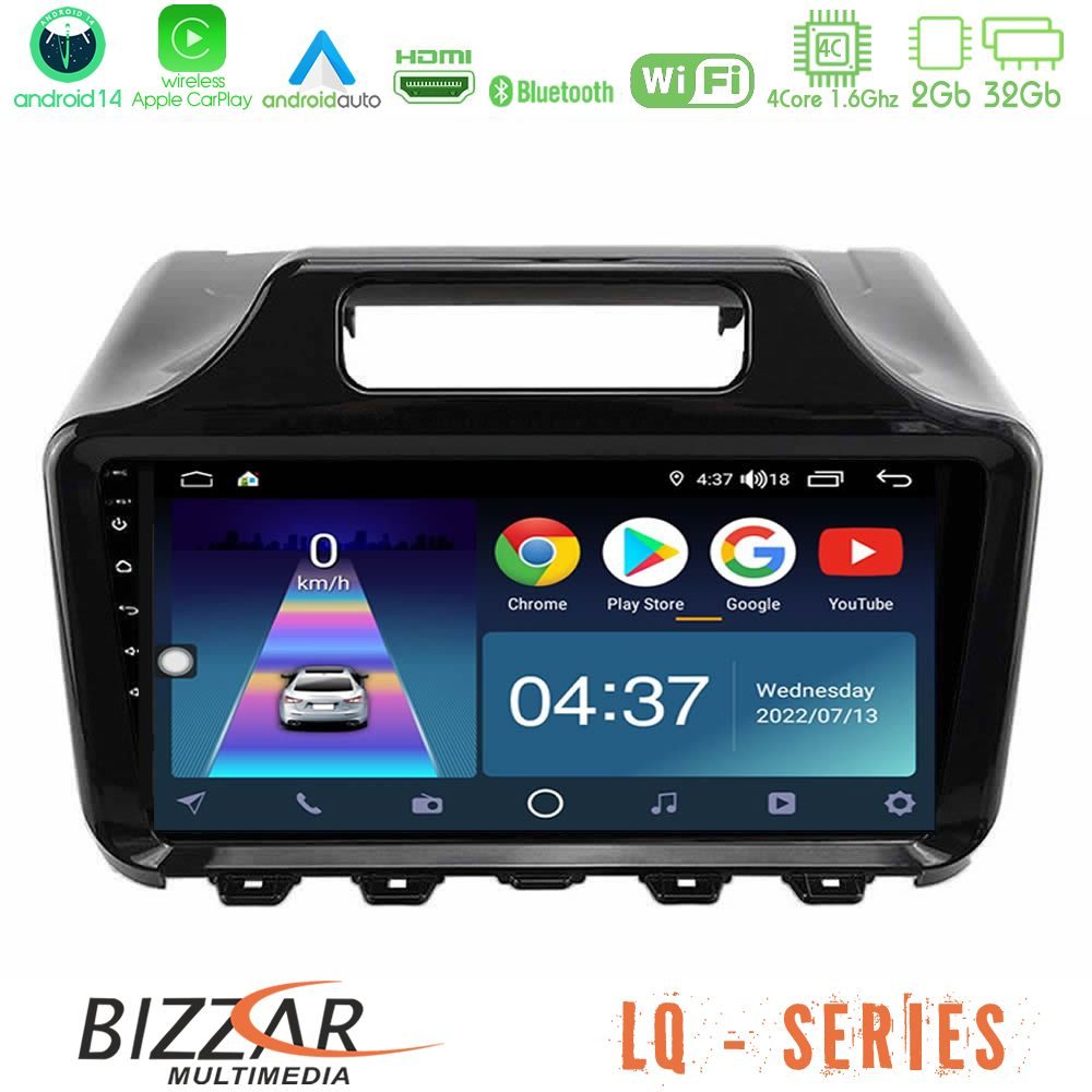 Bizzar LQ Series 4Core Android14 2+32GB Toyota iQ 2008 – 2015 Navigation Multimedia Tablet 9" Με Carplay & Android Auto