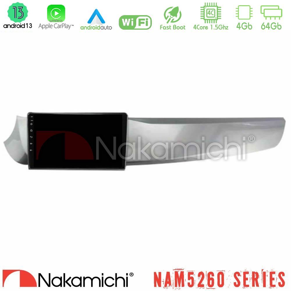 Nakamichi NAM5260 Series Alfa Romeo Giulietta 2010-2014 4Core Android13 4+64GB Navigation Multimedia Tablet 9" Με Carplay & Android Auto