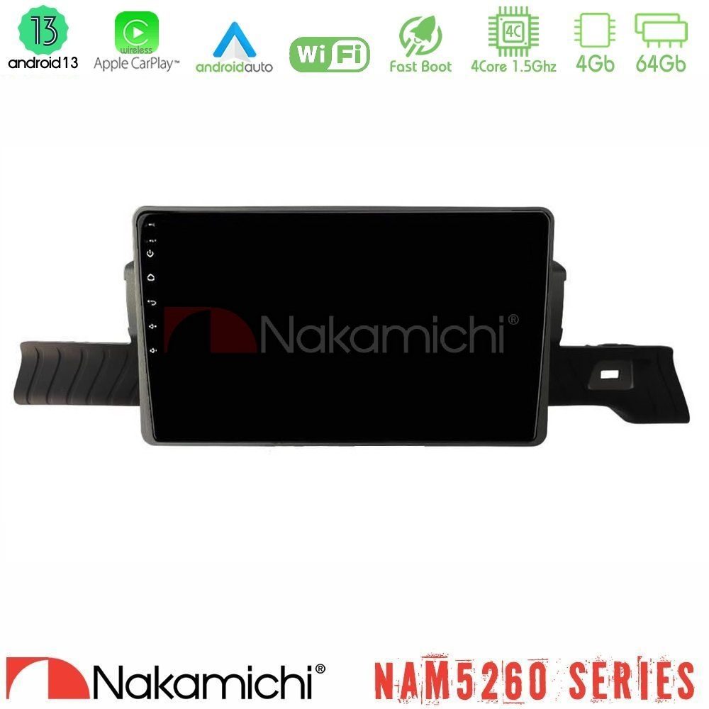 Nakamichi NAM5260 Series 4Core Android13 4+64GB Citroen C3 You 2025-> Navigation Multimedia Tablet 9" Με Carplay & Android Auto