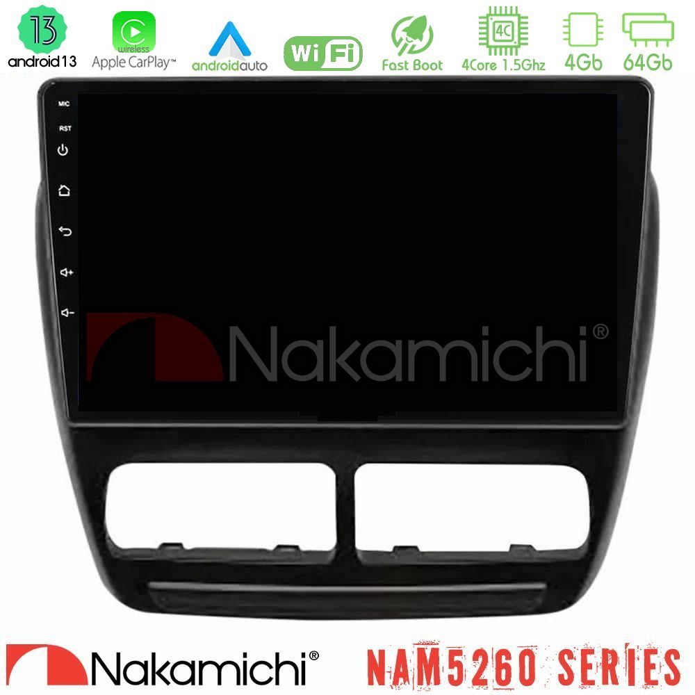 Nakamichi NAM5260 Series 4Core Android13 4+64GB Fiat Doblo / Opel Combo 2010-2014 Navigation Multimedia Tablet 9" Με Carplay & Android Auto