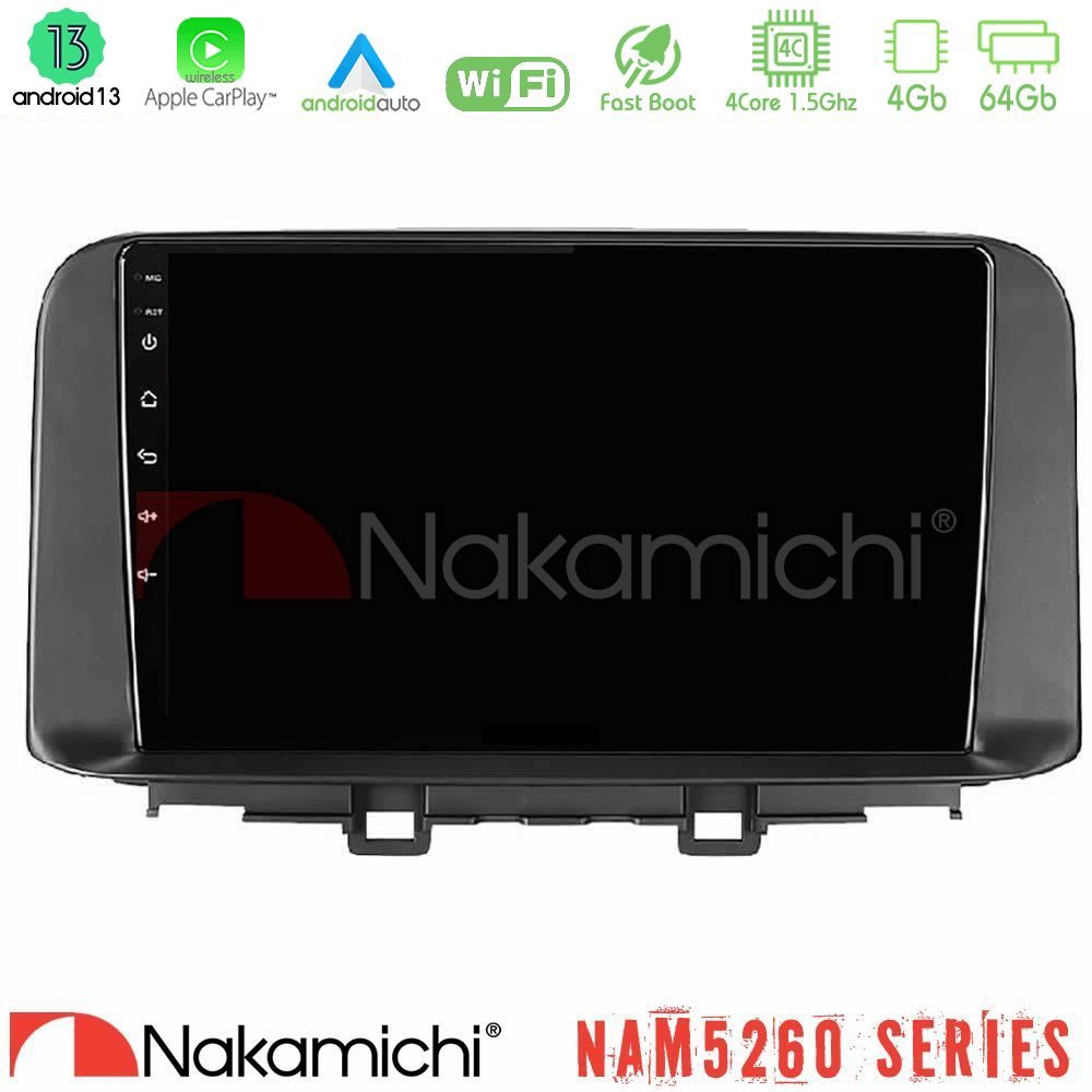 Nakamichi NAM5260 Series 4Core Android13 4+64GB Hyundai Kona 2018-2023 Navigation Multimedia Tablet 10" Με Carplay & Android Auto