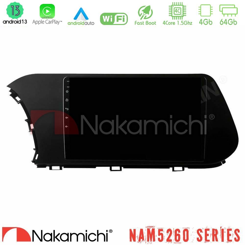 Nakamichi NAM5260 Series 4Core Android13 4+64GB Hyundai i20 2021-2023 Navigation Multimedia Tablet 10" Με Carplay & Android Auto Nakamichi NAM5260 Series 4Core Android13 4+64GB Hyundai i20 2021-2023 Navigation Multimedia Tablet 10" Με Carplay & Android Auto