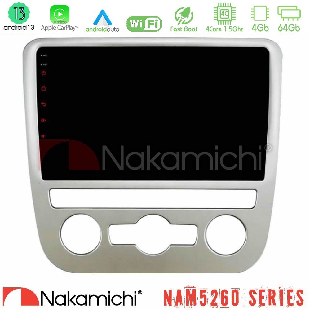 Nakamichi NAM5260 Series 4Core Android13 4+64GB VW Scirocco 2008 – 2014 Navigation Multimedia Tablet 9" Με Carplay & Android Auto
