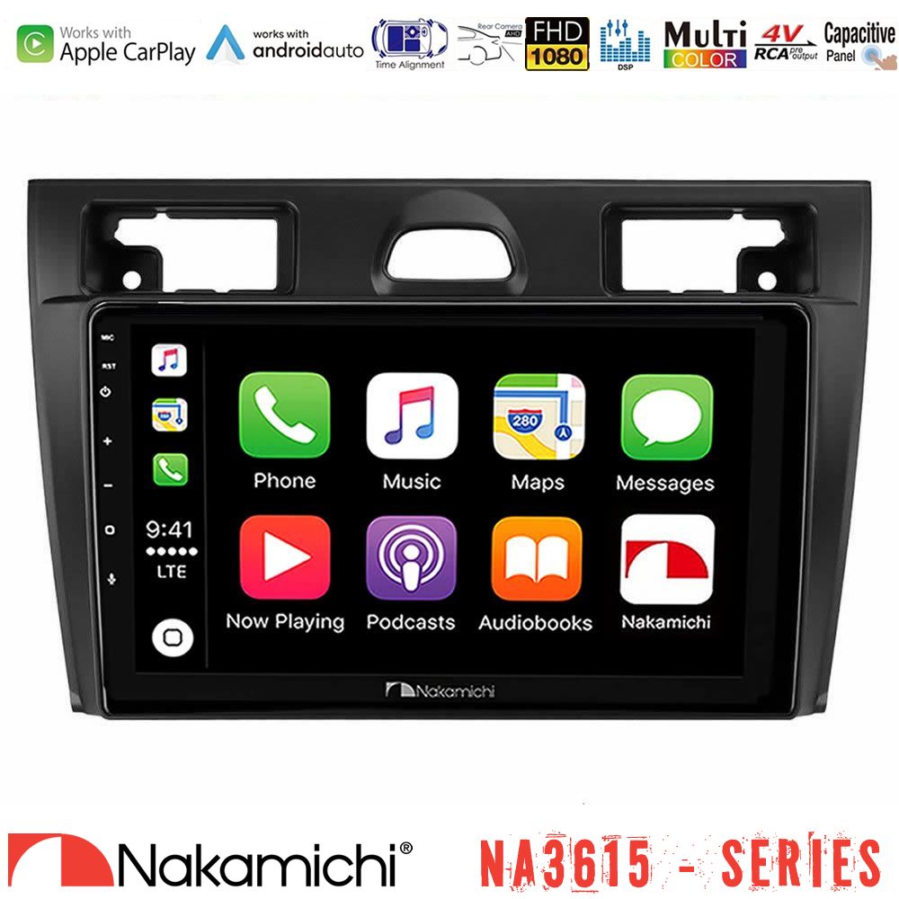 Nakamichi NA3615 Series Με Wireless Carplay & Android Auto  Ford Fiesta/Fusion Media Station Tablet 9"