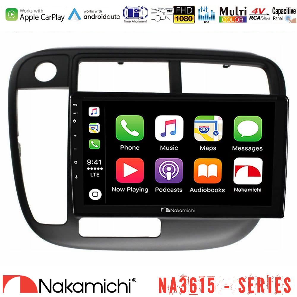 Nakamichi NA3615 Series Με Wireless Carplay & Android Auto Honda Civic 1995-2001 Media Station Tablet 9"