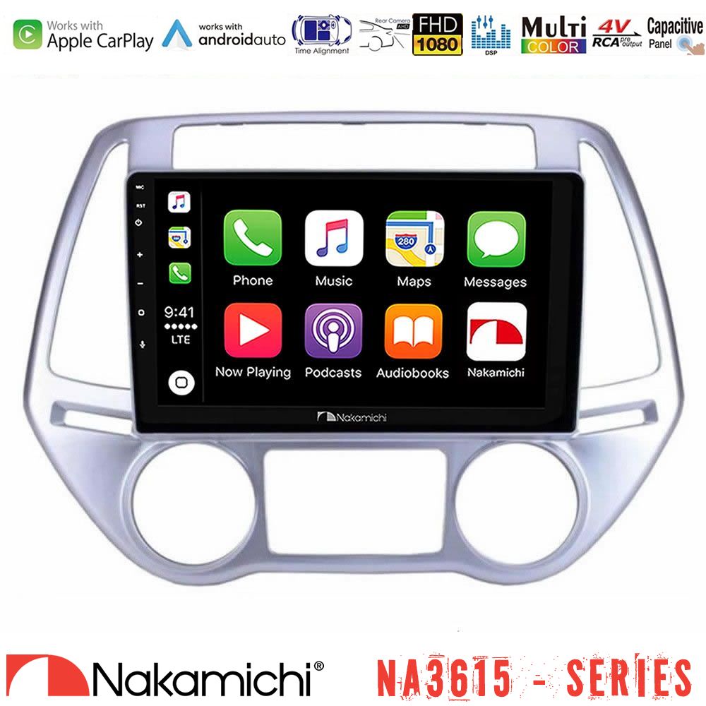 Nakamichi NA3615 Series Με Wireless Carplay & Android Auto  Hyundai i20 2012-2014 Media Station Tablet 9"