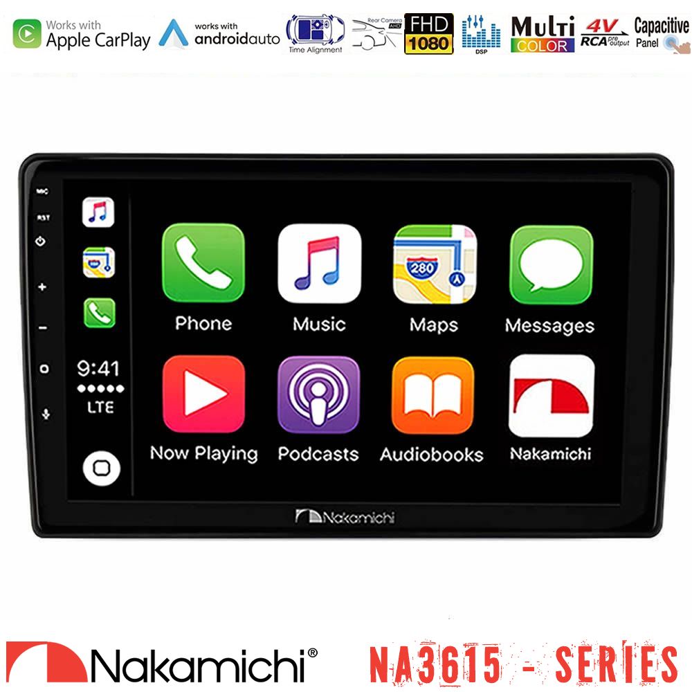 Nakamichi NA3615 Series Με Wireless Carplay & Android Auto Mitsubishi Outlander 2002 – 2007 Media Station Tablet 9"