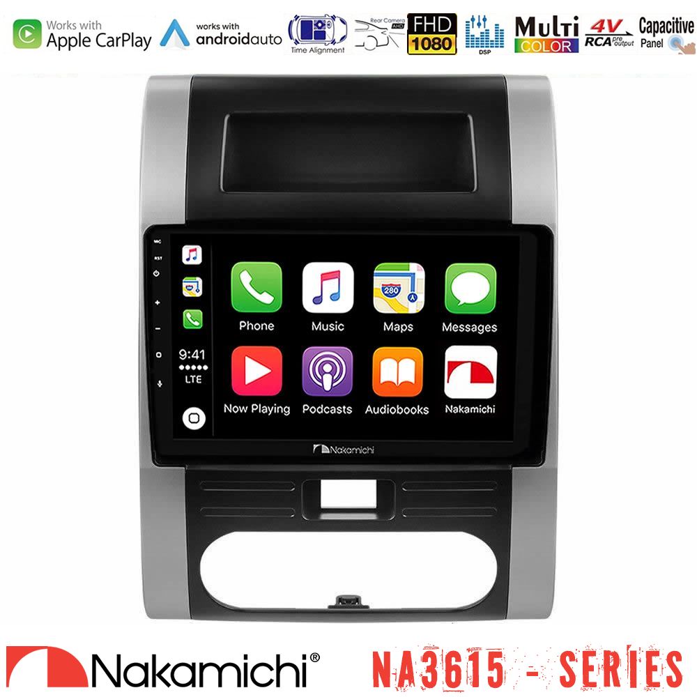 Nakamichi NA3615 Series Με Wireless Carplay & Android Auto  Nissan X-Trail T31 Media Station Tablet 9"