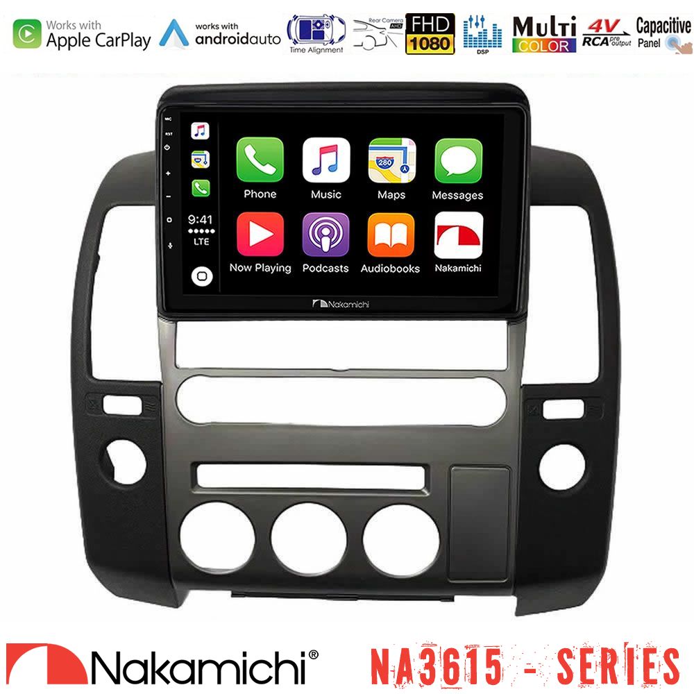 Nakamichi NA3615 Series Με Wireless Carplay & Android Auto   Nissan Navara D40 2006-2012 (με εργ.οθόνη) Media Station Tablet 9"