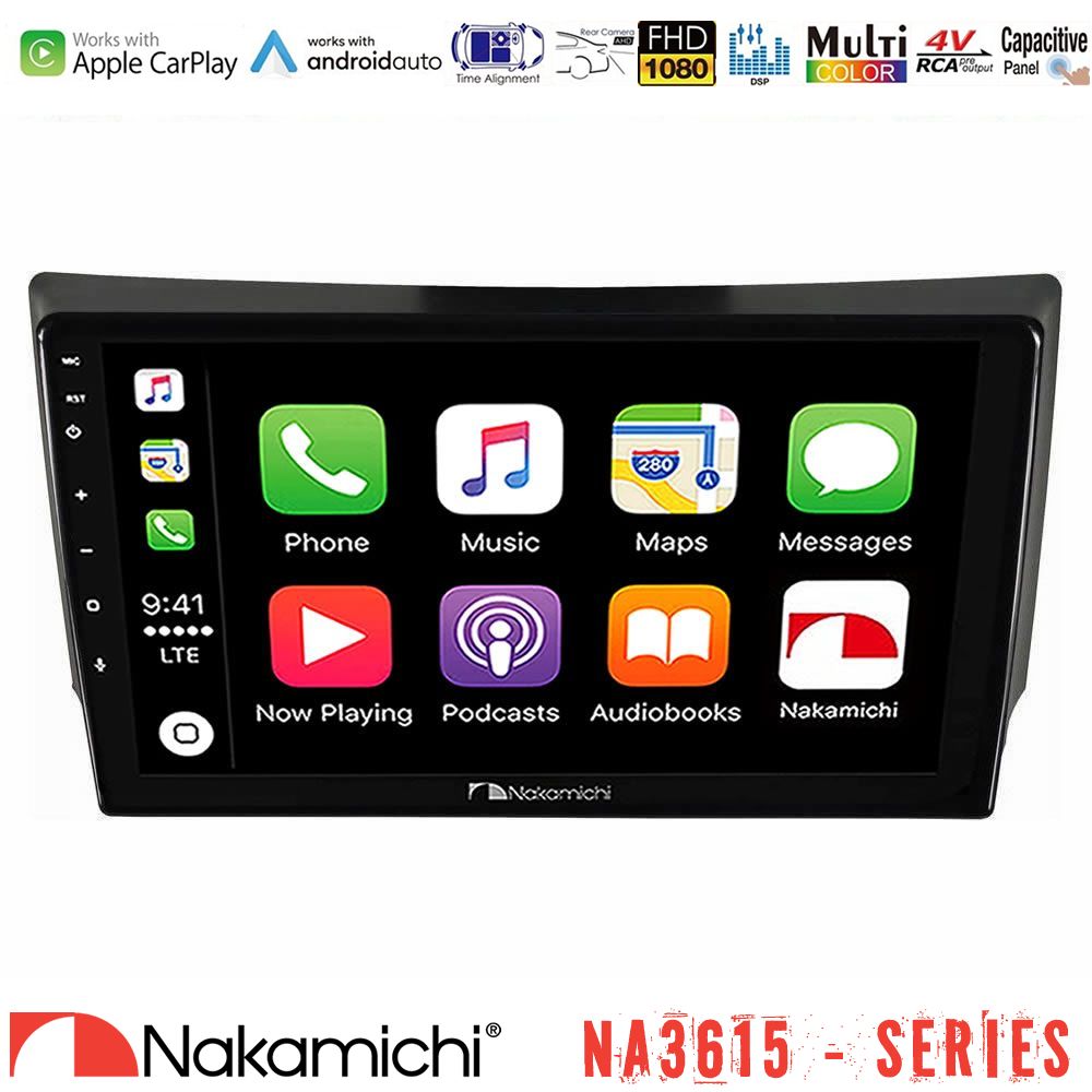 Nakamichi NA3615 Series Με Wireless Carplay & Android Auto Ssangyong Rexton 2002-2006 Media Station Tablet 9"