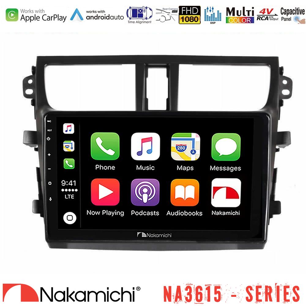 Nakamichi NA3615 Series Με Wireless Carplay & Android Auto  Suzuki Celerio 2014-2020 Media Station Tablet 9"