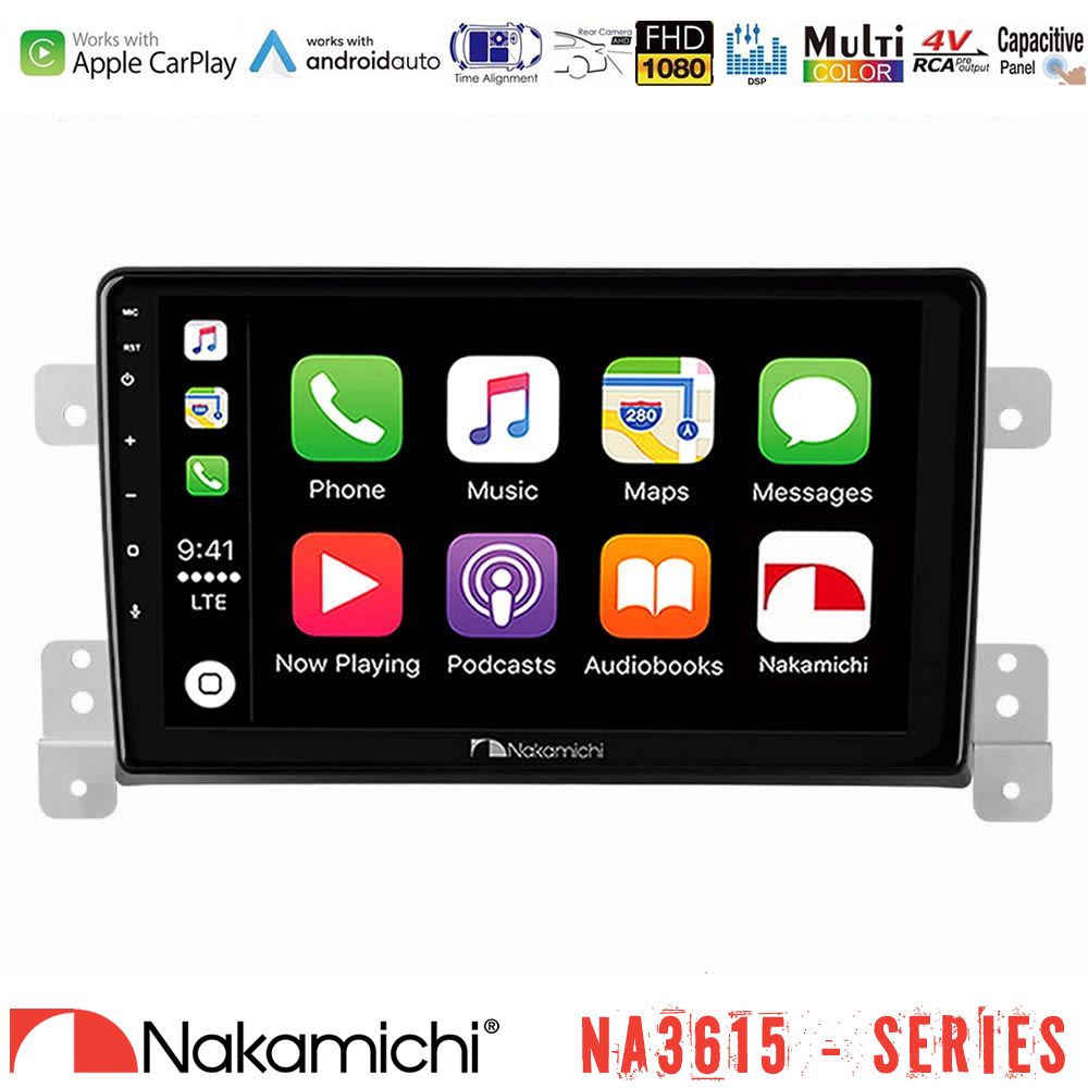 Nakamichi NA3615 Series Με Wireless Carplay & Android Auto  Suzuki Grand Vitara Media Station Tablet 9"